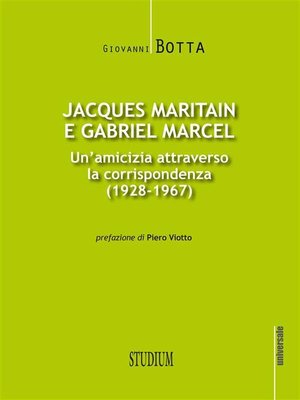 cover image of Jacques Maritain e Gabriel Marcel